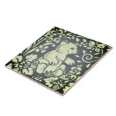 Schiefergrauer Bärenkub Flora Wald Natur Fliese (Seite)