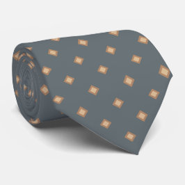 Schiefergrauer Kaffee Latte Diamond Polka Dot Must Krawatte