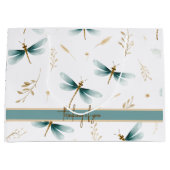 Schiefergraues, blaues und Elfenbeinmuster für Lib Große Geschenktüte (Vorderseite)