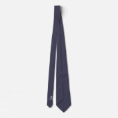 Schiefergraues elegantes Monogramm + Name Krawatte (Rückseite)