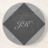 Schiefergraues Monogramm Untersetzer (Vorne)