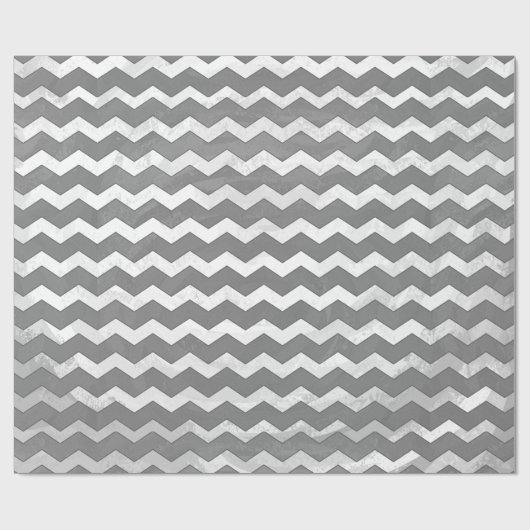 Schiefergraues Zickzack Muster Geschenkpapier (Flach)