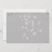 Schieferstein Grau Foto Klassische Kalligraphie Save The Date (Rückseite)