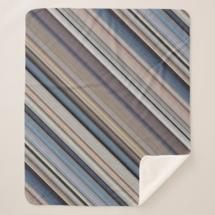 Schiefersteinchen Blau und Braun gestreift Sherpadecke