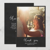 Schiefertafel-Dankeschön-Skript-Hochzeitspaar-Foto (Vorne/Hinten)