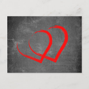 Schiefertafel Moderne Valentinstag-Herzen Elegant Feiertagspostkarte