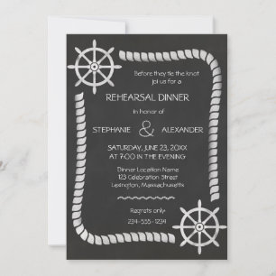 Schiefertafel-Nautisches-Probeessen zur Hochzeit Einladung