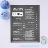 Schiefertafel Restaurant-Logo Flyer (Einzeln)