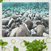 Schieferwasser Kunst und Kunst der Ägäis Geschirrtuch (Gefaltet)
