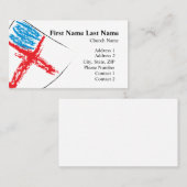 Schiefes episkopales Schild Visitenkarte (Vorne/Hinten)