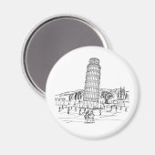 Schieftturm von Pisa Magnet (Vorderseite/Rückseite)