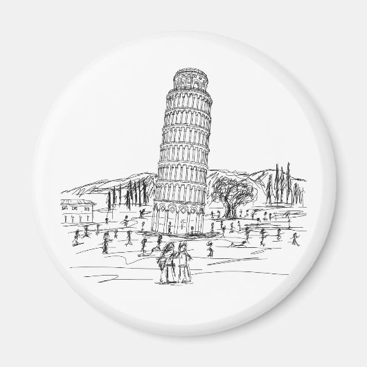 Schieftturm von Pisa Magnet (Vorne)