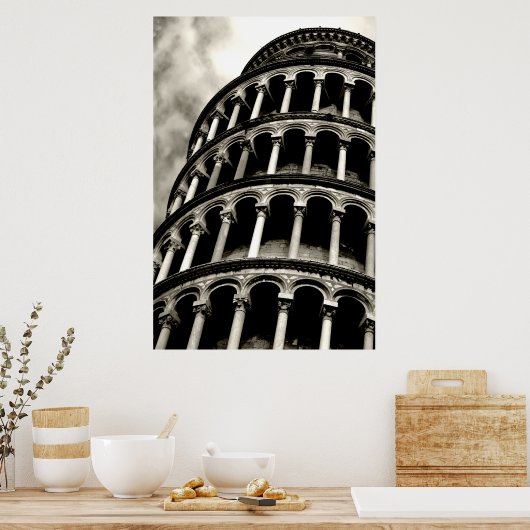 Schieftturm von Pisa Poster (Küche)