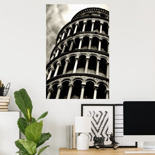 Schieftturm von Pisa Poster (Heimbüro)