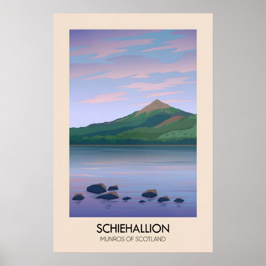 Schiehallion Munros von Schottland-Reiseposter Poster (Vorne)