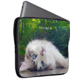 Schielaugen-Katze Laptopschutzhülle (Vorne Rechts)
