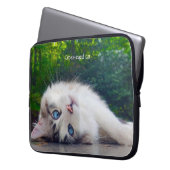 Schielaugen-Katze Laptopschutzhülle (Vorderseite Links)
