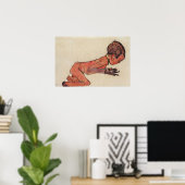 Schiele - 1910 Gezeichnet Neugeborene mit Legs Poster (Heimbüro)