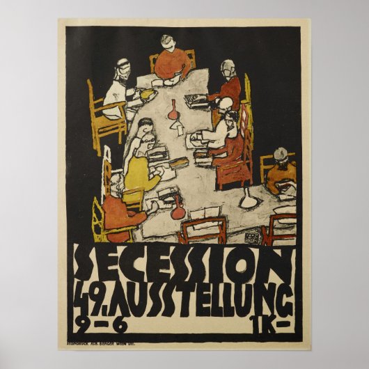 Schiele - Ausstellungsposter 1918 Poster (Vorne)