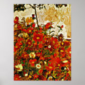 Schiele - Blumenfeld, Kunst Poster (Vorne)