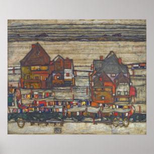 Schiele - Bunte Häuser 1914 Poster