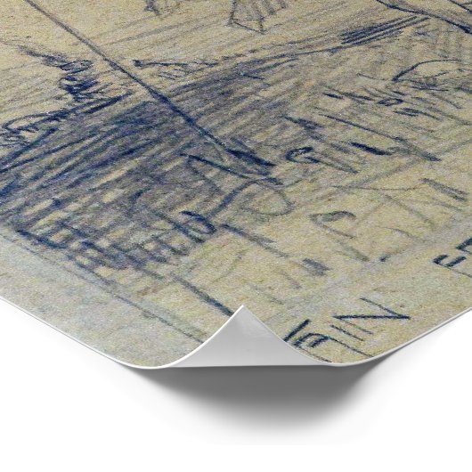 Schiele - Cain Slays Abel 1905 Poster (Ecke)