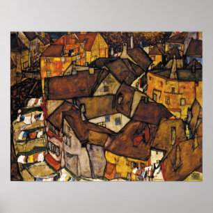 Schiele - Crescent Houses (Kleine Stadt) Poster