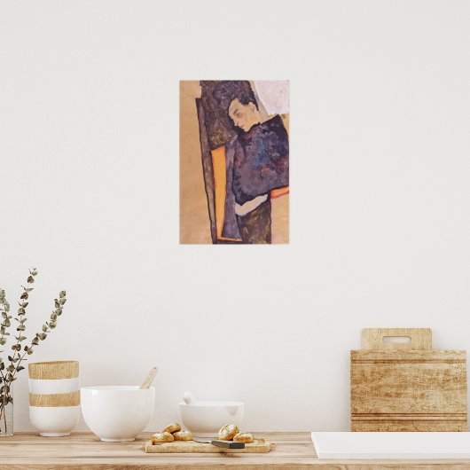 Schiele - Die schlafende Mutter des Künstlers 1911 Poster (Küche)