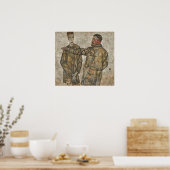 Schiele - Doppelportrait, Heinrich und Otto Bene.. Poster (Küche)