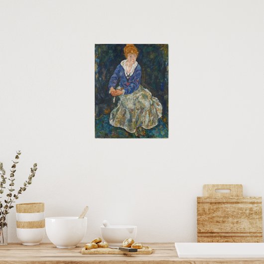 Schiele - Ehefrau Edith Poster (Küche)