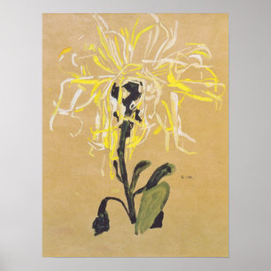 Schiele - Gelbe Chrysantheme 1910 Poster