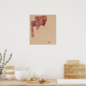 Schiele - Gerti mit Haarmesh 1910 Poster (Küche)