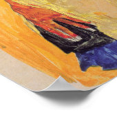 Schiele - Gerti vor Ocher Drapery 1910 Poster (Ecke)