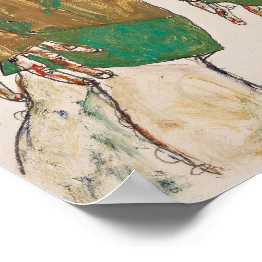 Schiele - Hingabe Poster (Ecke)