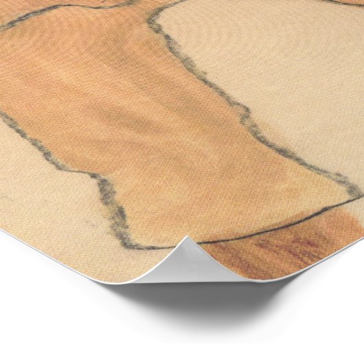 Schiele - Junge mit langem Rock 1910 Poster (Ecke)