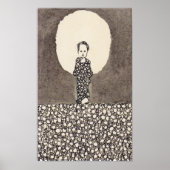 Schiele - Kind mit Nimbus auf einer Blume Wiese 19 Poster (Vorne)