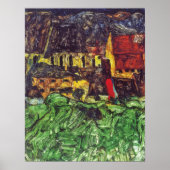 Schiele - Krumau (St. Veit Church with Houses) 191 Poster (Vorne)