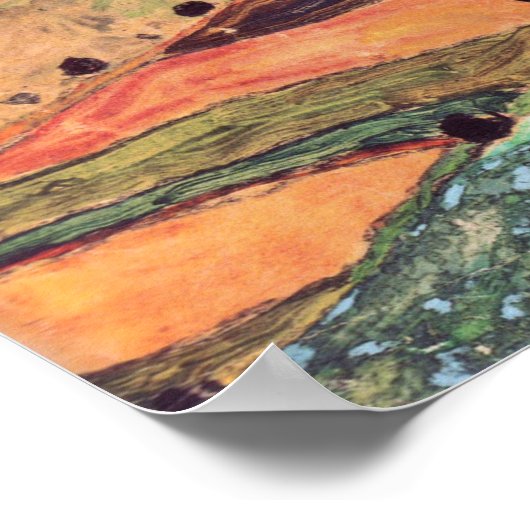 Schiele - Landschaft vor Ort 1910 Poster (Ecke)