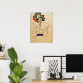 Schiele - Mädchen mit Sonnenbrille 1910 Poster (Heimbüro)