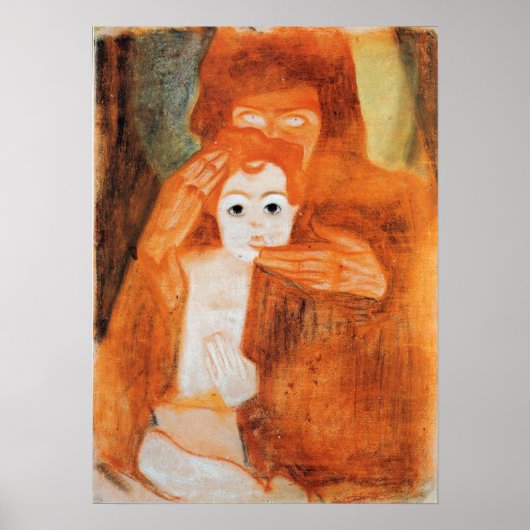 Schiele - Madonna mit Kind 1908 Poster (Vorne)