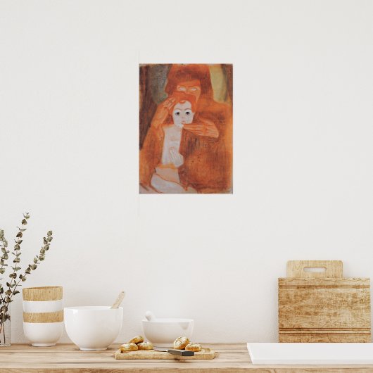 Schiele - Madonna mit Kind 1908 Poster (Küche)