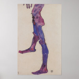 Schiele - Männlicher Bauch Torso 1910 Poster