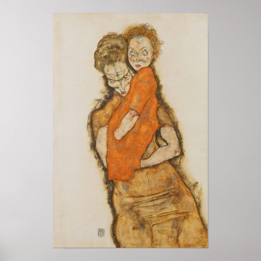 Schiele - Mutter und Kind Poster (Vorne)