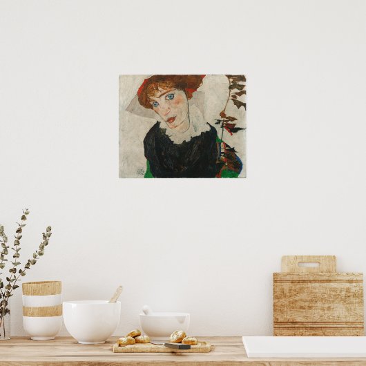 Schiele - Portrait von Wally Neuzil Poster (Küche)