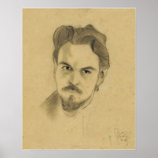 Schiele - Portraitstudie Anton Peschka 1909 Poster (Vorne)