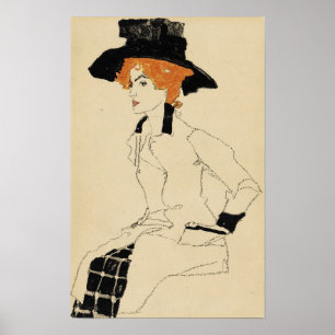Schiele - Porträt einer Frau Poster