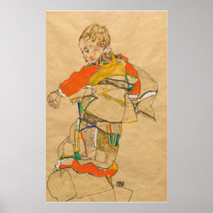 Schiele - Porträt eines Kindes (Anton Peschka Jr.) Poster