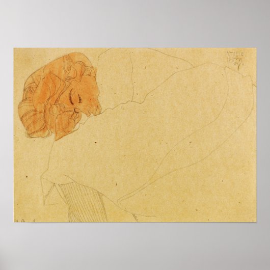 Schiele - Schlafmädchen 1908 Poster (Vorne)