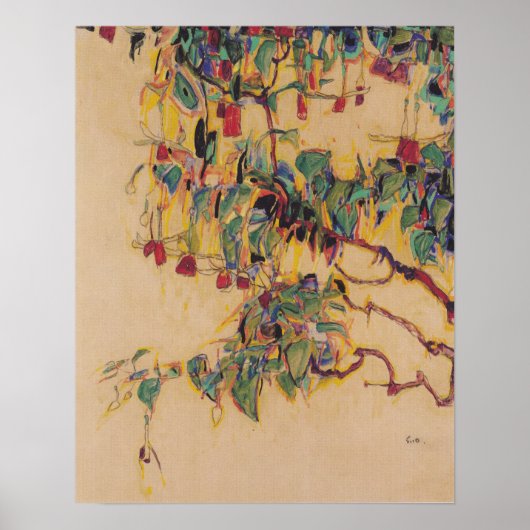 Schiele - Sonnenbaum 1910 Poster (Vorne)