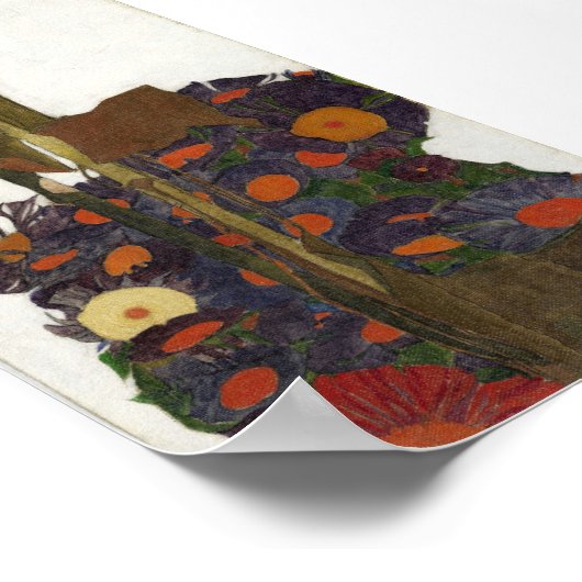 Schiele - Sonnenblumen 1909 Poster (Ecke)